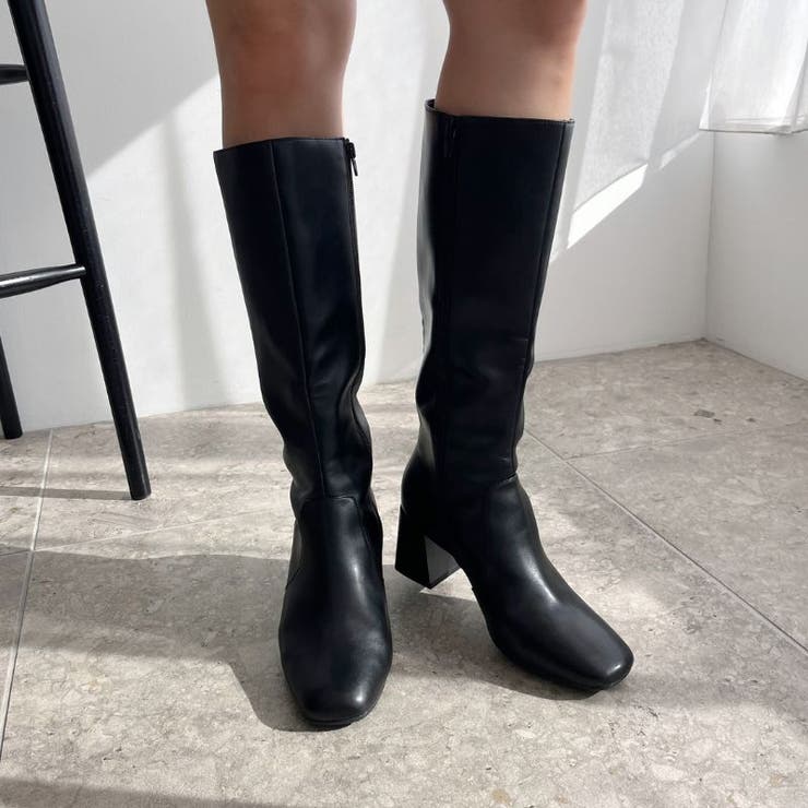 スクエアトゥチャンキーヒールロングブーツ/51501 | ORiental TRaffic | 詳細画像5 