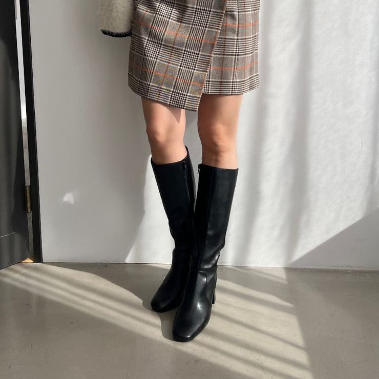 スクエアトゥチャンキーヒールロングブーツ/51501 | ORiental TRaffic | 詳細画像4 