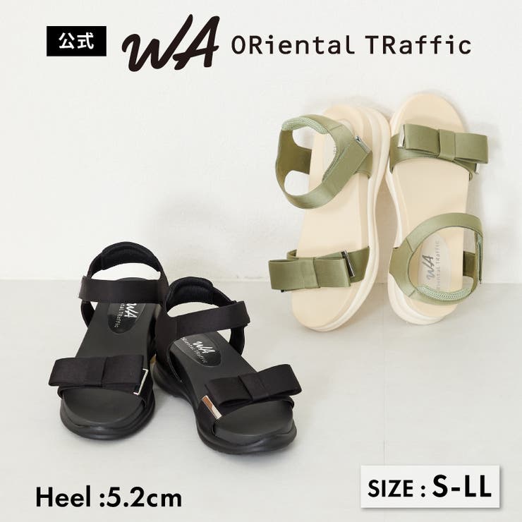 サテンリボン厚底サンダル/52219 | ORiental TRaffic | 詳細画像1 