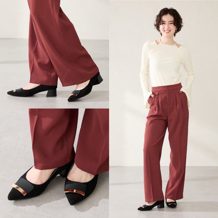 スクエアバックルフレアヒールパンプス/52314 | ORiental TRaffic | 詳細画像3 