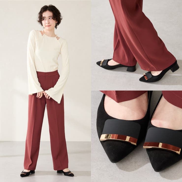 スクエアバックルフレアヒールパンプス/52314 | ORiental TRaffic | 詳細画像4 