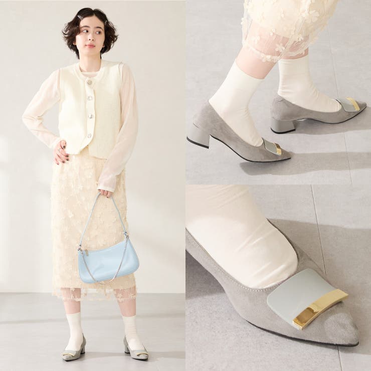 スクエアバックルフレアヒールパンプス/52314 | ORiental TRaffic | 詳細画像8 