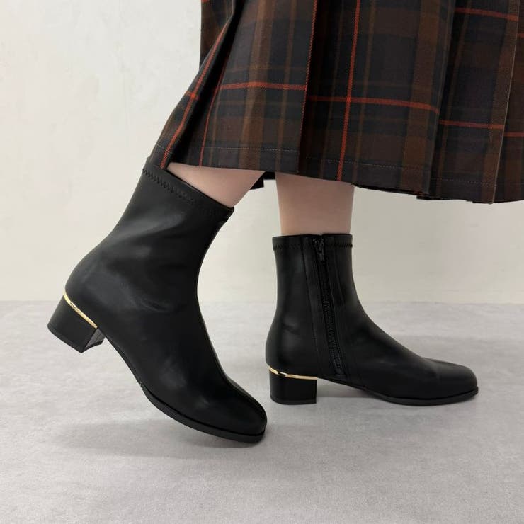 ブラック | ヒールパーツストレッチブーツ/52402 | ORiental TRaffic