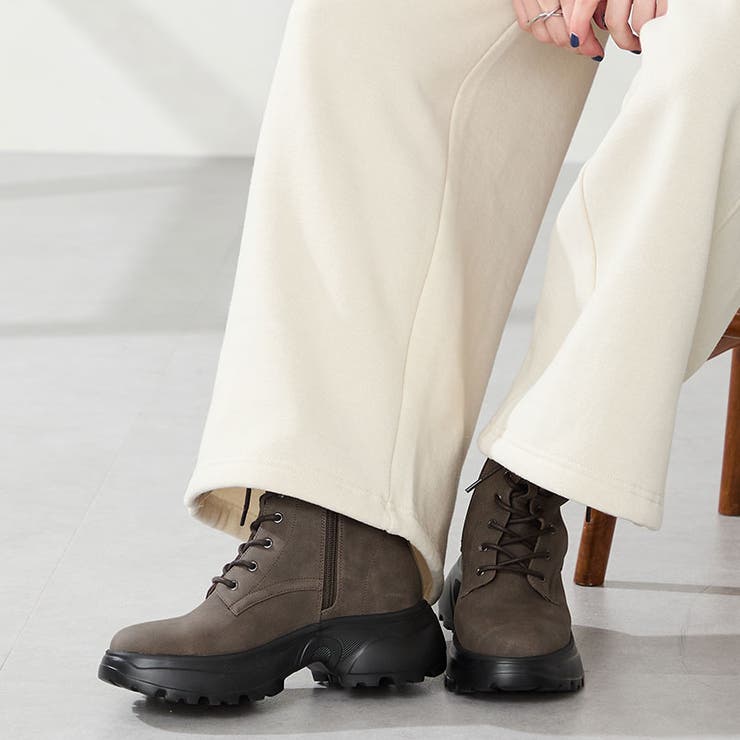 ブラウン | ボリュームソールレースアップブーツ/52413 | ORiental TRaffic