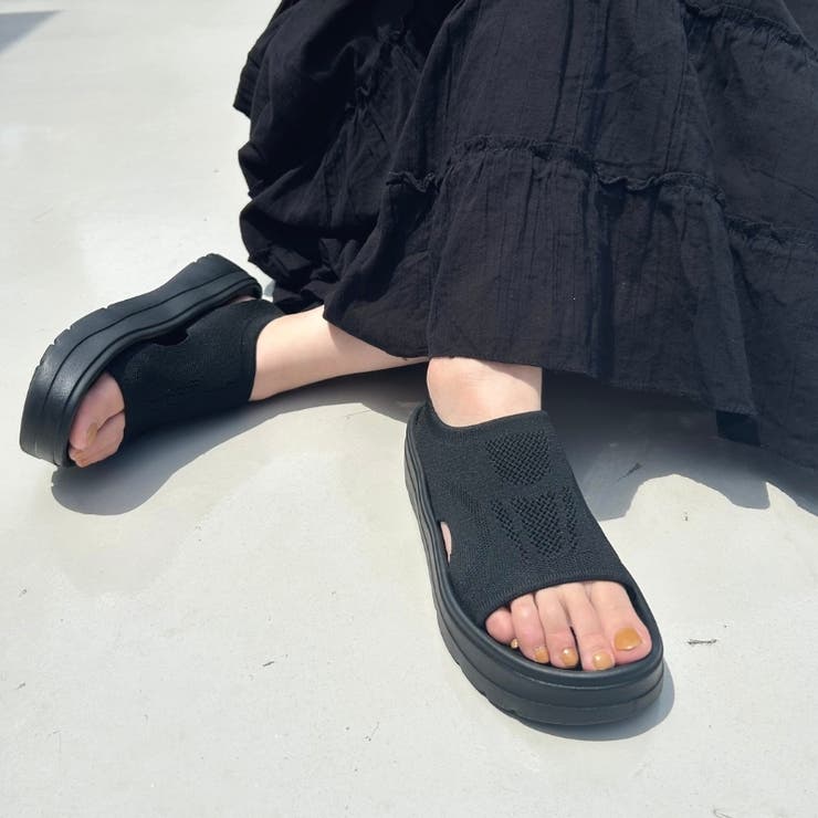 【Fit meサンダル】サイドオープンニット厚底サンダル/55207 | ORiental TRaffic | 詳細画像7 