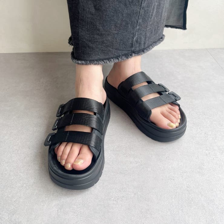 【Fit meサンダル】3本ベルトスライドサンダル/55209 | ORiental TRaffic | 詳細画像4 