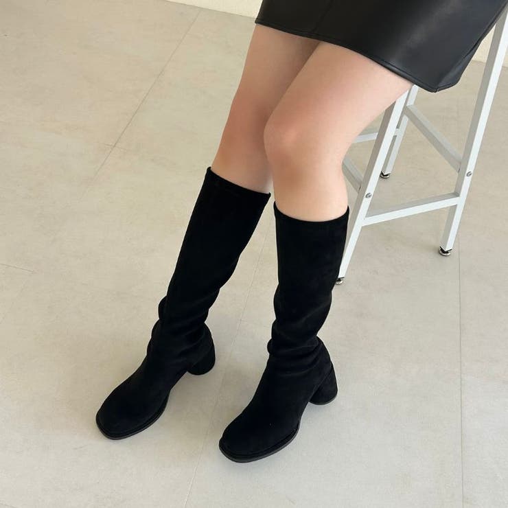 ピタッとフィットスエードヒールロングブーツ/55502 | ORiental TRaffic | 詳細画像4 