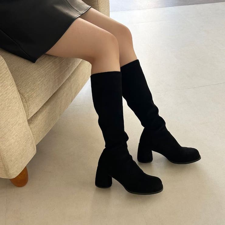 ピタッとフィットスエードヒールロングブーツ/55502 | ORiental TRaffic | 詳細画像3 