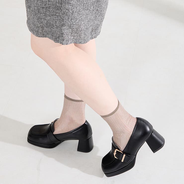 ブラック | プラットフォームベルトローファー/61103 | ORiental TRaffic