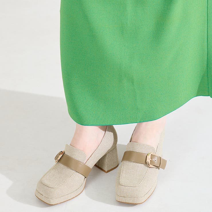 カーキ | プラットフォームベルトローファー/61103 | ORiental TRaffic
