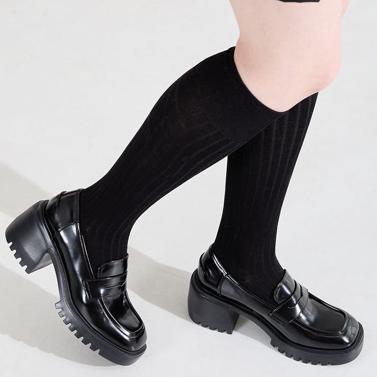 ブラック | 厚底ヒールローファー/61106 | ORiental TRaffic