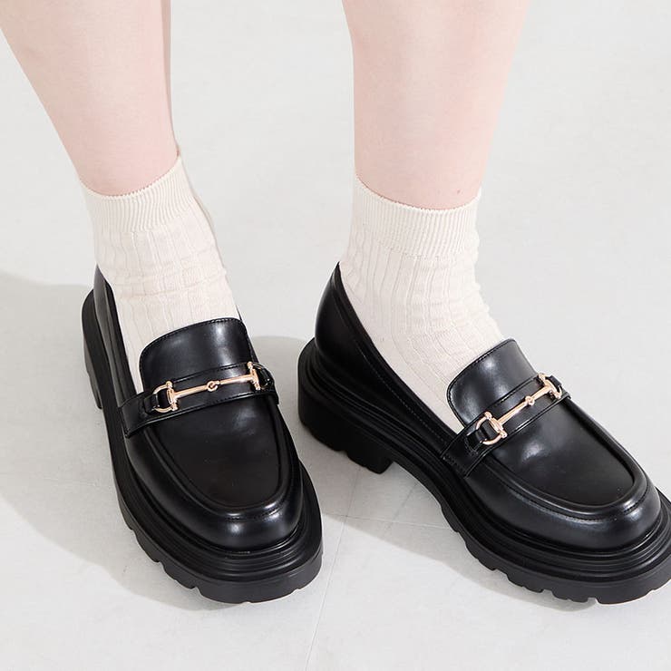 ブラック | ビットモチーフ厚底ローファー/61108 | ORiental TRaffic