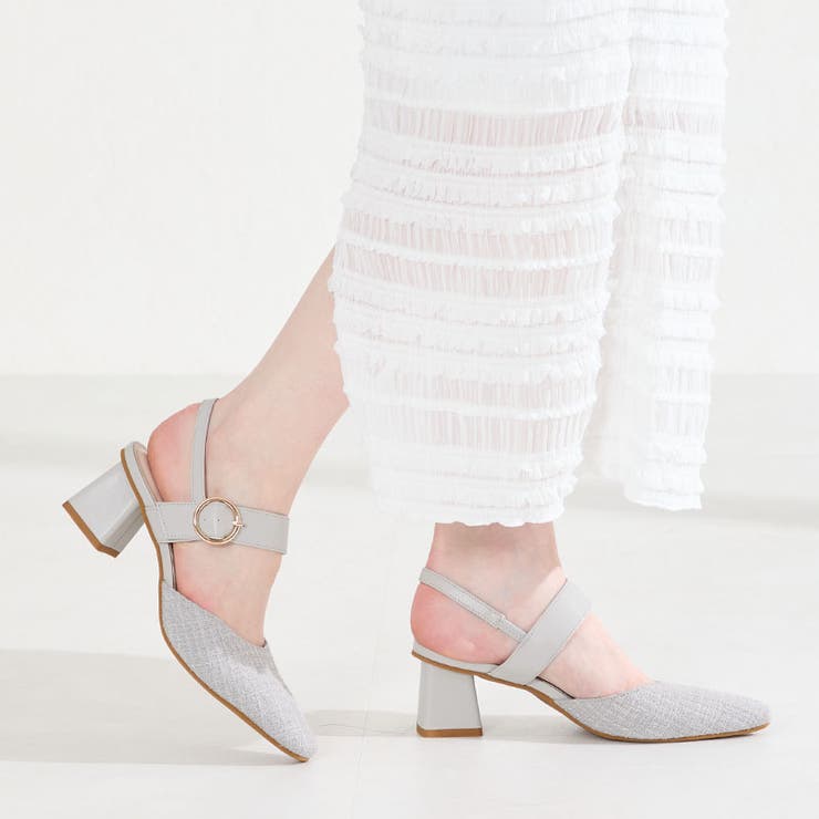 グレー | ラウンドバックルセパレートパンプス/61122 | ORiental TRaffic