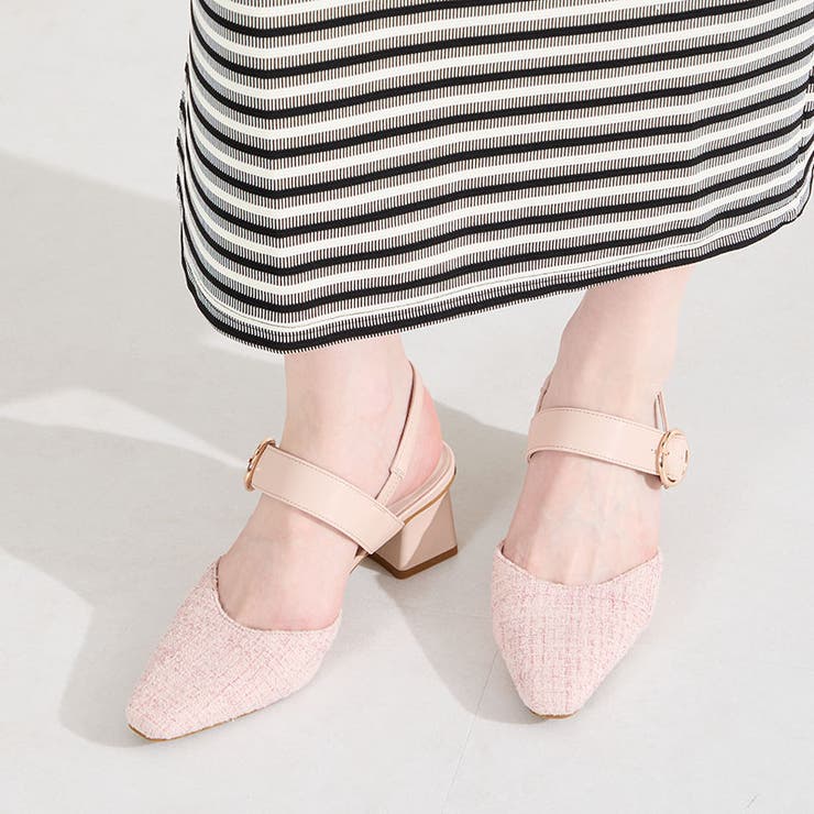 ピンク | ラウンドバックルセパレートパンプス/61122 | ORiental TRaffic