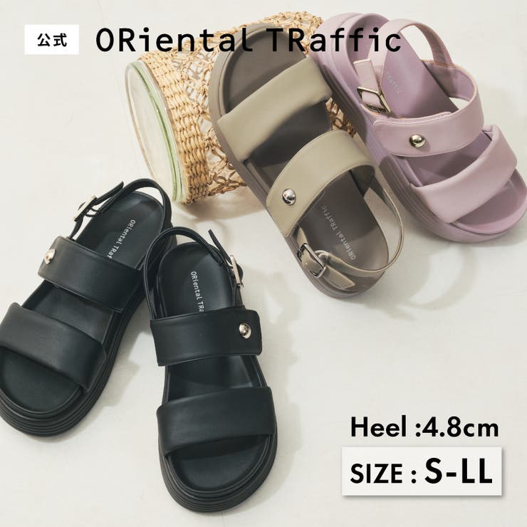ラウンドメタルモチーフ厚底サンダル/61201 | ORiental TRaffic | 詳細画像1 