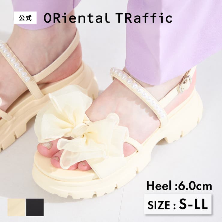 シアーリボン×パール厚底サンダル/61210 | ORiental TRaffic | 詳細画像1 