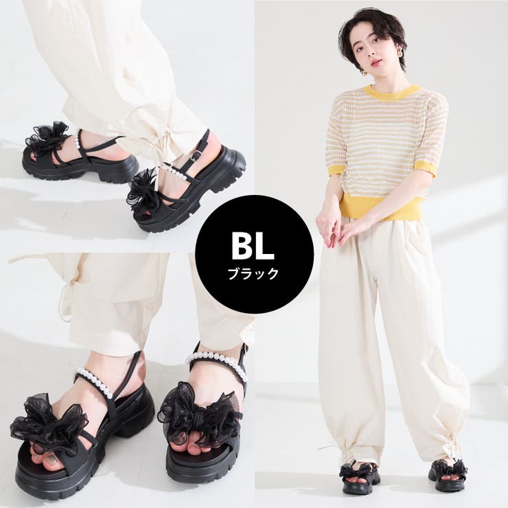 シアーリボン×パール厚底サンダル/61210 | ORiental TRaffic | 詳細画像5 