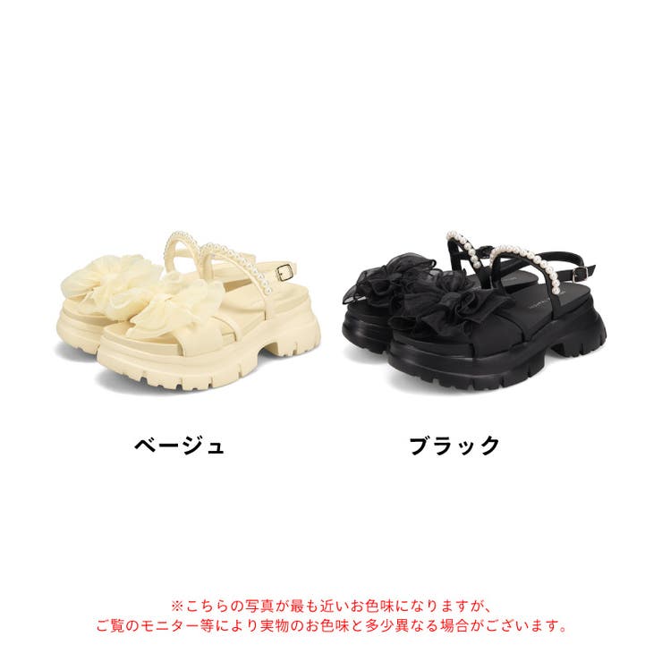 シアーリボン×パール厚底サンダル/61210 | ORiental TRaffic | 詳細画像2 