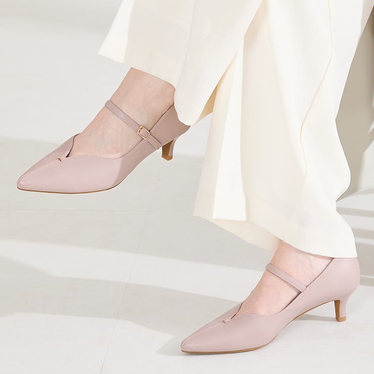 ピンク | プチメタルパーツストラップヒールパンプス/62102 | ORiental TRaffic