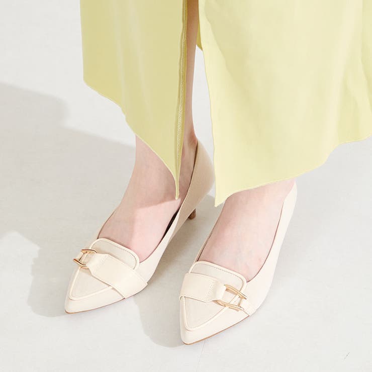 ベージュ | サイドバックルポインテッドトゥパンプス/62104 | ORiental TRaffic