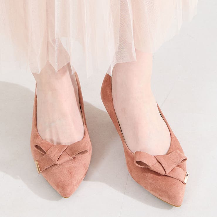 ピンク | 2wayリボンミドルヒールパンプス/62108 | ORiental TRaffic