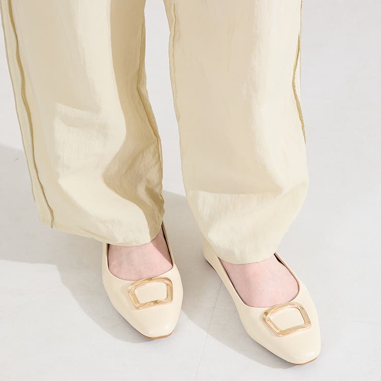 ベージュ | ゴールドモチーフフラットパンプス/62109 | ORiental TRaffic