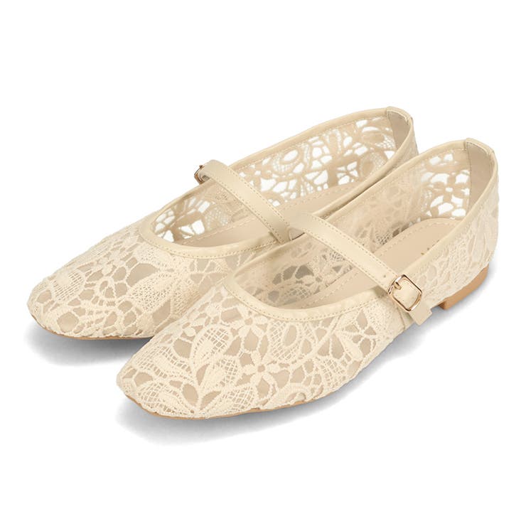 ホワイト | シアーレースメリージェーンパンプス/62114 | ORiental TRaffic