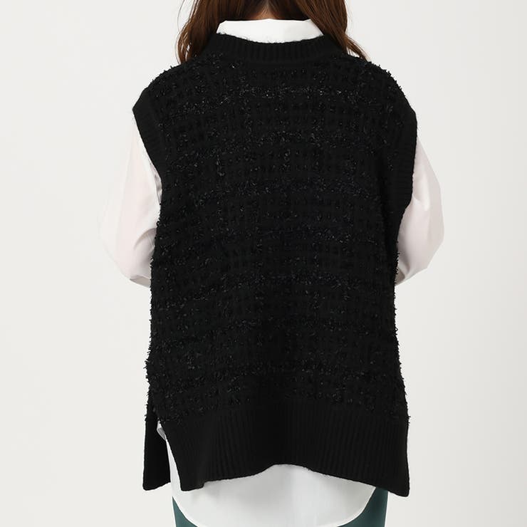 《acro》ツイード風テープヤーンニットベスト/AC3316 | ORiental TRaffic | 詳細画像6 