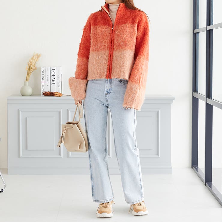 《acro》アクロ グラデーションニットブルゾン | ORiental TRaffic | 詳細画像13 