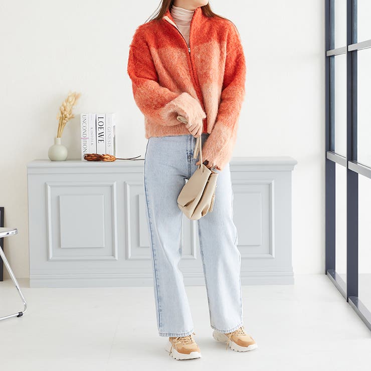 《acro》アクロ グラデーションニットブルゾン | ORiental TRaffic | 詳細画像14 