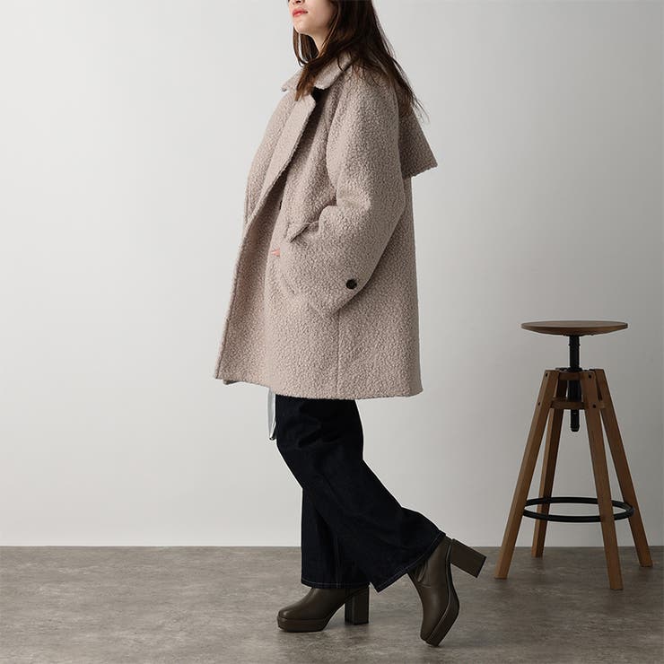 acro》ブークレダブルブレストロングコート/AC3834[品番：ORTS0006039