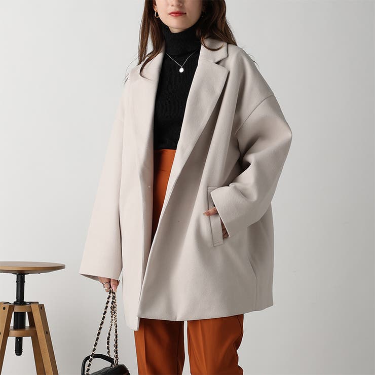 acro》フェイクウールテーラードコクーンコート/AC3836[品番