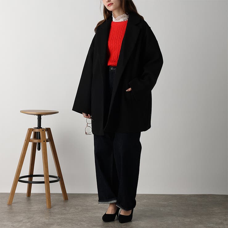 acro》フェイクウールテーラードコクーンコート/AC3836[品番