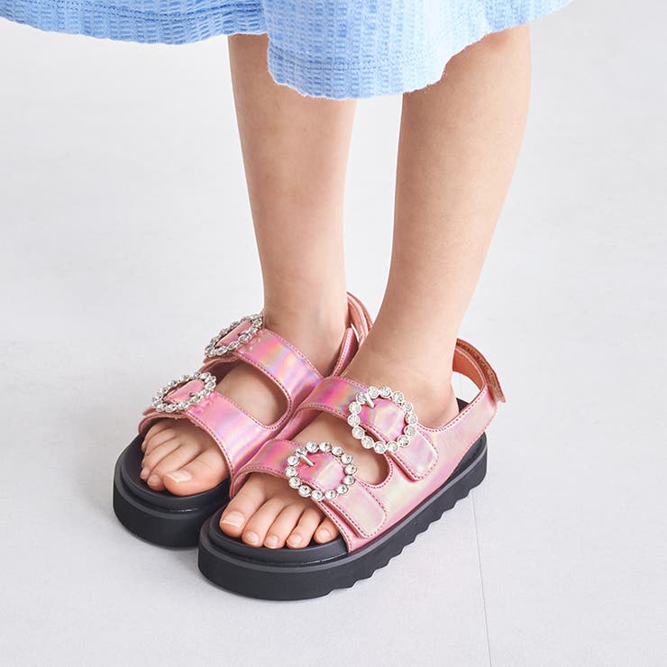 厚底メタリックビジューサンダル/K-455[品番:ORTS0008723 厚底メタリックビジューサンダル/K-455[品番:ORTS0008723