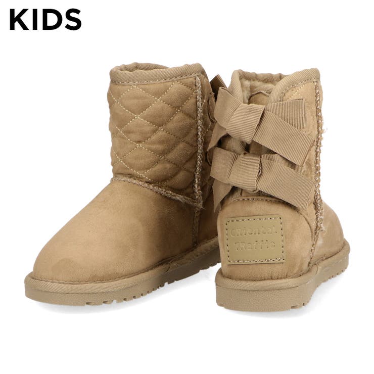 アグ ダブルリボン ムートンブーツ ミドル キャメル 24cm UGG ブーツ 通販 レディース キッズ ムートンブーツ リボン