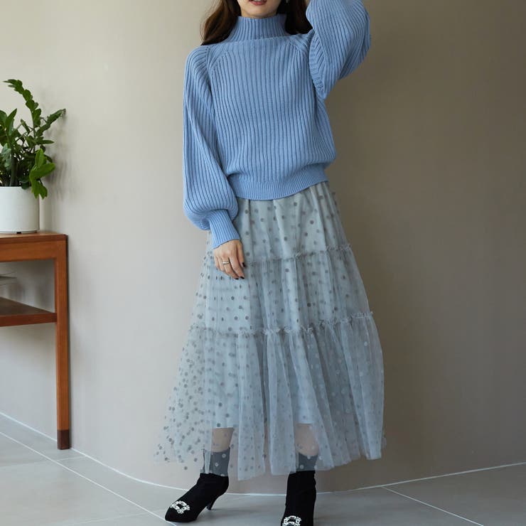 《オリエンタルトラフィック》ハイネックボリュームスリーブニット | ORiental TRaffic | 詳細画像6 