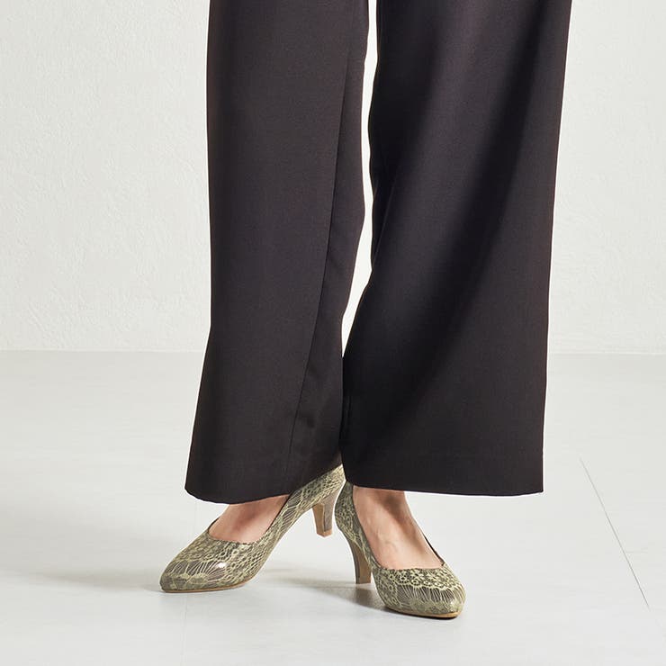 カーキ | 《オリエンタルトラフィック》グリッターヒールレースパンプス/MOR108 | ORiental TRaffic