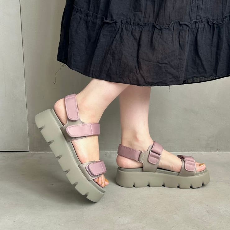 ピンク | 厚底ナイロンベルトスポーツサンダル/OT3212 | ORiental TRaffic