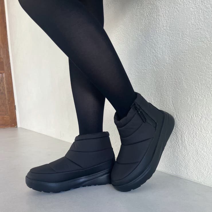 ブラック | 防水 撥水 サイドジップスノーブーツ/OT3405 | ORiental TRaffic