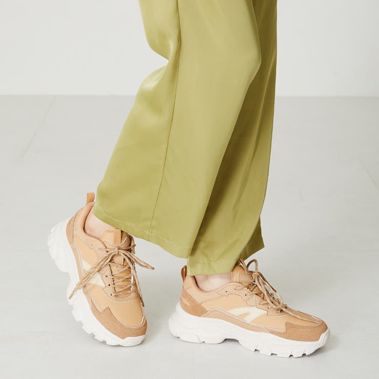 ストライプシューレース厚底スニーカー/OT3728[品番：ORTS0004128