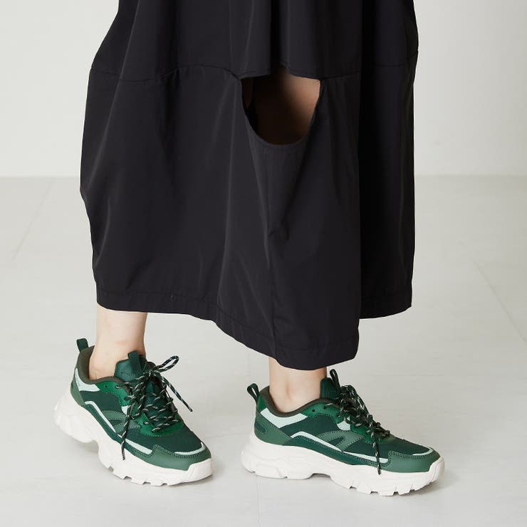 ストライプシューレース厚底スニーカー/OT3728[品番：ORTS0004128