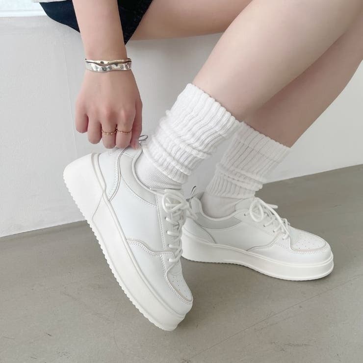 ホワイト | 【新色追加】バイカラーボリュームソールスニーカー/OT3750 | ORiental TRaffic