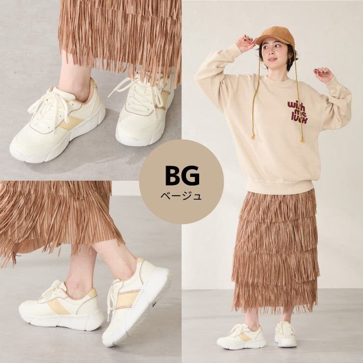 ビジュー×配色パーツ厚底スニーカー/OT3768 | ORiental TRaffic | 詳細画像3 