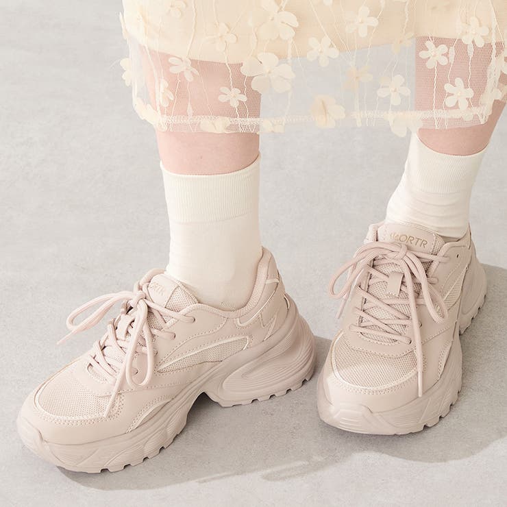 ピンク | パールリボン付きダッドスニーカー/OT3781 | ORiental TRaffic