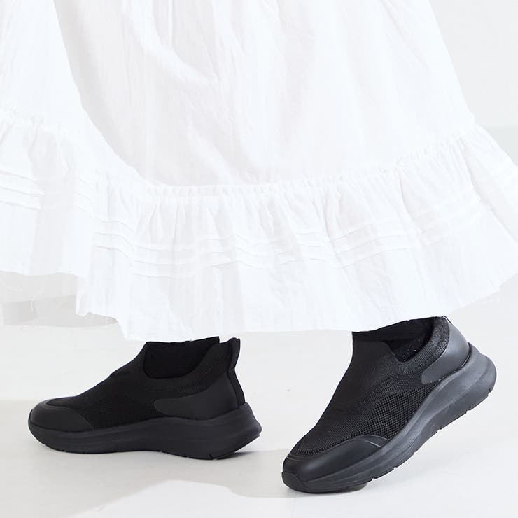 ブラック/ブラック | 【瞬間フィット】ニット防水スニーカー/OT3799 | ORiental TRaffic