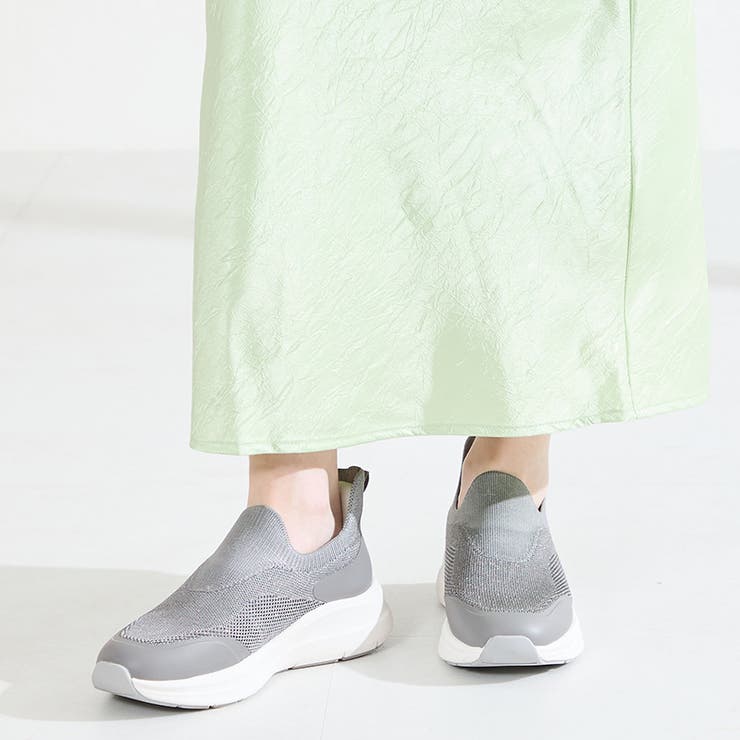 グレー | 【瞬間フィット】ニット防水スニーカー/OT3799 | ORiental TRaffic