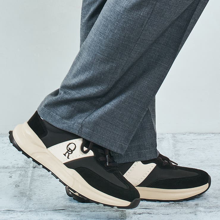 ブラック | 【MEN'S】スエード切替ローカットスニーカー/OT5702 | ORiental TRaffic