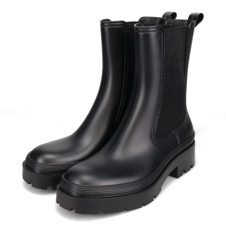 ブラック | ミドル丈サイドゴアレインブーツ/R-0025 | ORiental TRaffic