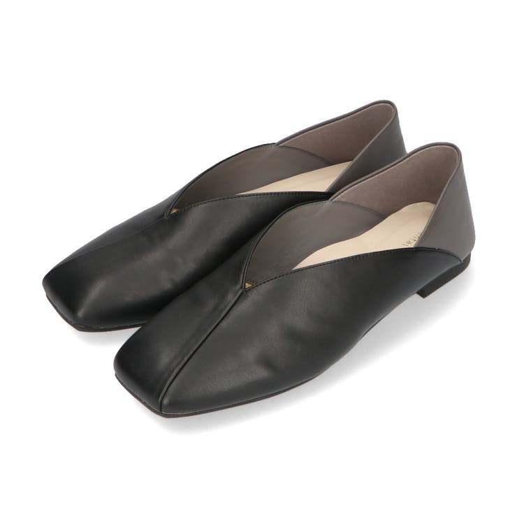 累計150万足突破【跳べるパンプ】】スクエアトゥバブーシュ/R-3211