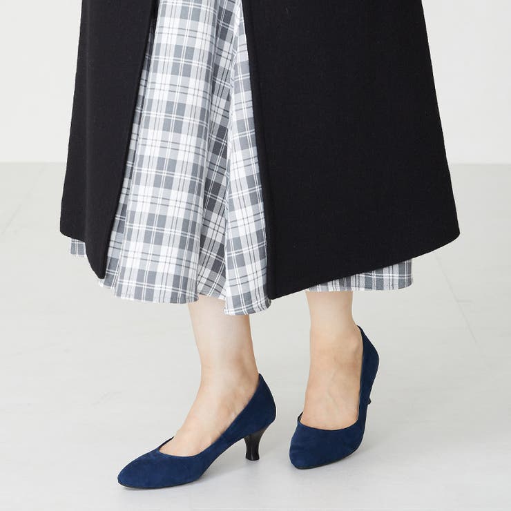 オリエンタルトラフィック》本革スエードミドルヒールパンプス/R-6003